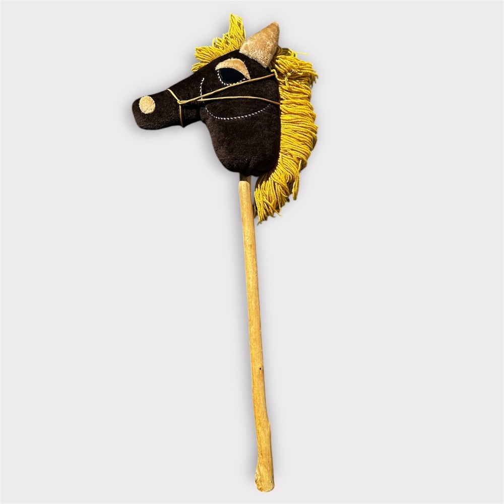 Handmade Stick Horse One‑of‑a‑Kind Cowboy Pretend Play Farm Hobby Horse